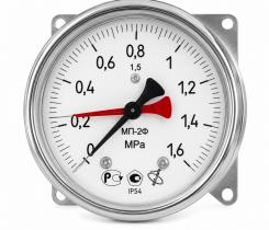 Двухстрелочный манометр МП-2-100x16x1.6